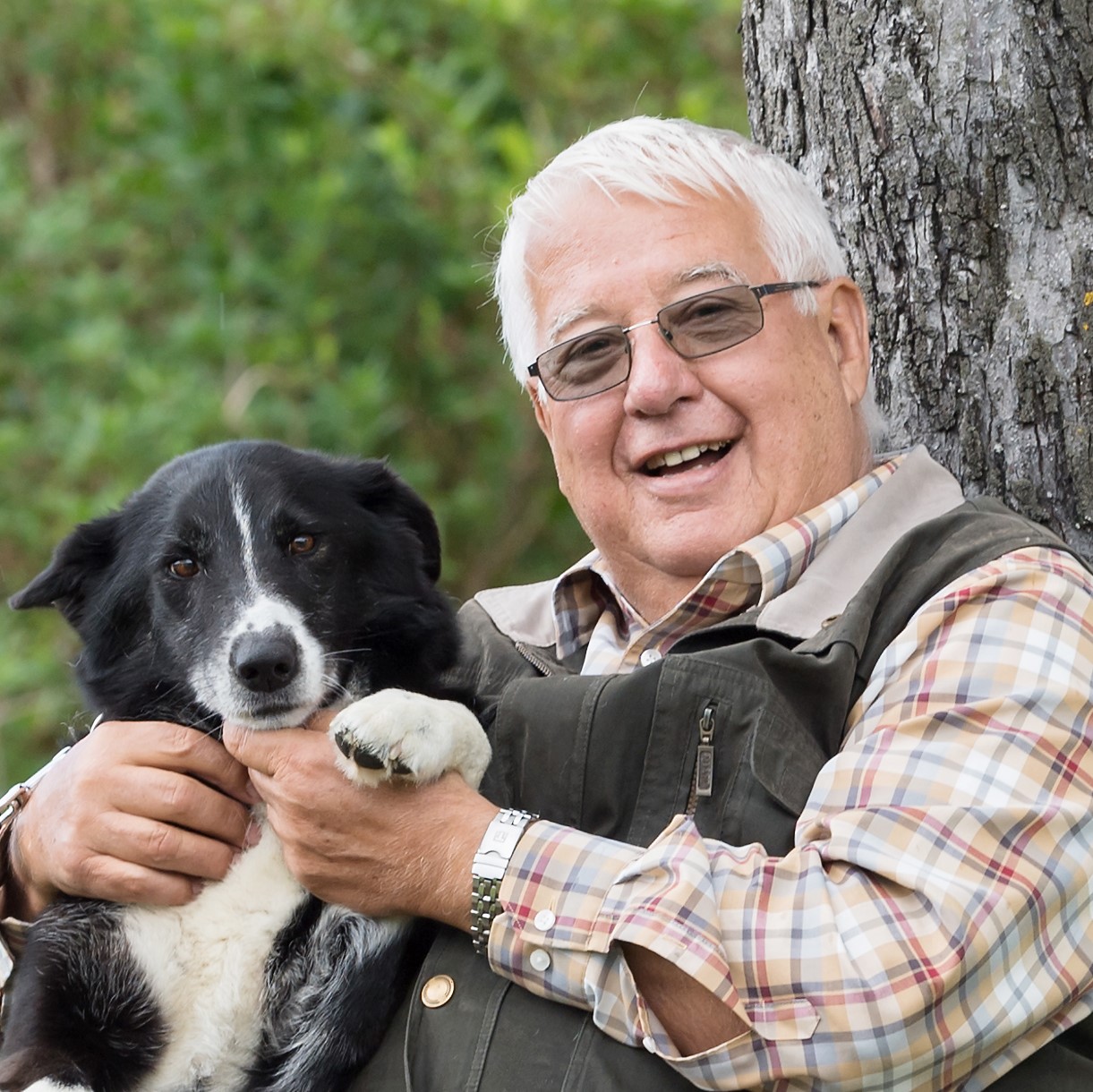 Helmut Pechlaner mit Hund